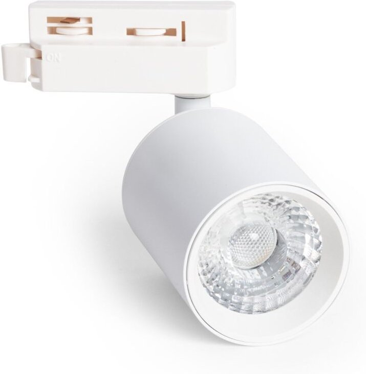 Ledkia - 1-Phasenstromschiene LED-Strahler 10W Dimmbar Mallet Weiß 3000K Warmweiß