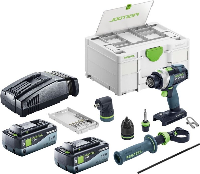 Tpc 18/4 I-Basic-Set Akku Schlagbohrschrauber 18 v 75 Nm Brushless + 2x Akku 8,0 Ah + Schnellladegerät + Systainer - Fes...
