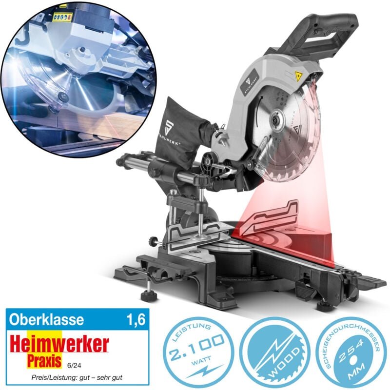 STAHLWERK Kappsäge CPM-254 ST Gehrungssäge, Kreissäge mit 2.100 W Leistung