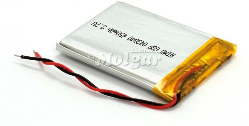 3,7V 420mA Lithium-Polymer-Akku mit Kontrollschalter