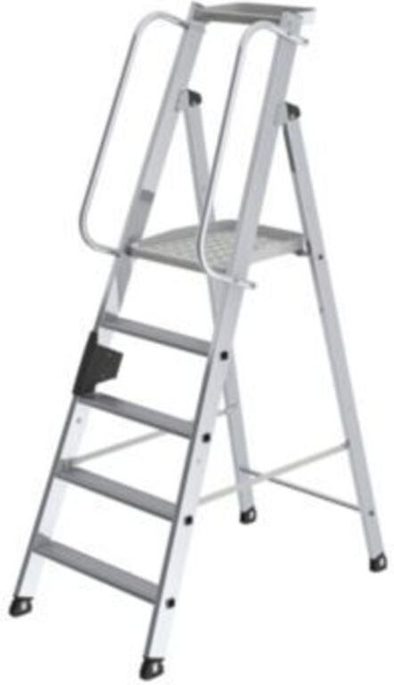 Thumbnail - Günzburger Steigtechnik Plattformleiter 5 Stufen mit Ablageschale - 050085