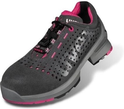 Uvex - 1 ladies Sicherheits-Halbschuh gel. Gr.39 W11 S1 esd sr grau/pink 8561.8
