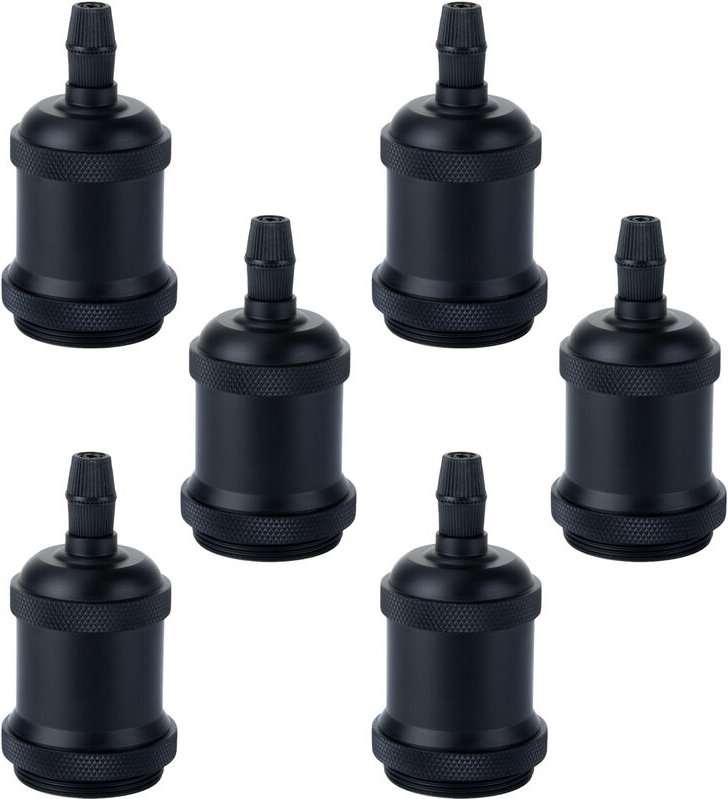 6x Retro Lampenhalter E27, Lampenfassung Industriell Vintage, Leuchter Halter, Lampenhalterung für Kronleuchter, Deckenl...