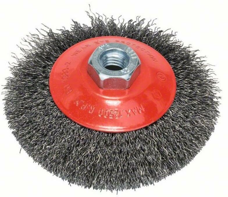 Accessories Kegelbürste Clean for Metal, gewellt, 115 mm, 0,3 mm, 12500 U/min, M14 2608622101 - Bosch