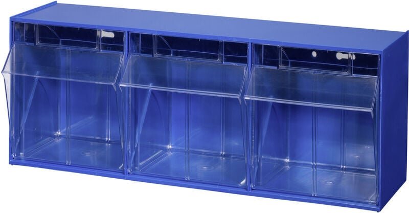 464410 Klappkasten-Magazin VarioPlus ProFlip 3 (b x h x t) 600 x 240 x 200 mm Blau, Transpar - Allit