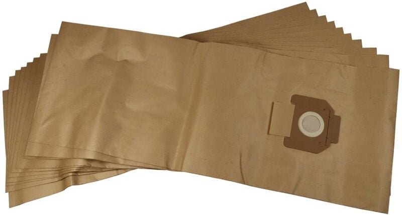 10x Staubsaugerbeutel kompatibel mit Nilfisk Attix 791-2M/B1, 40-0M pc Type 22 Staubsauger - Papier, 94cm x 35cm, braun ...