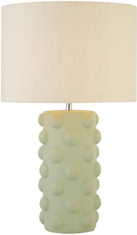 Searchlight Bobble Tischlampe Salbei mit weißem Schirm