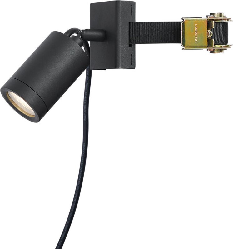 Außenstrahler Schwarz für Baum GU10 50mm Drehbar und Neigbar IP65 - Solo