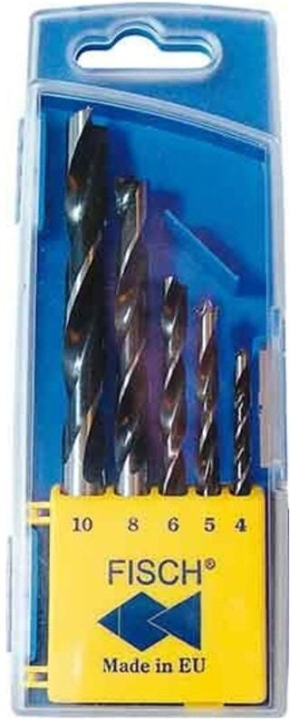 FISCH-Tools Holzspiralbohrer-Satz 5-tlg. 4-10 mm