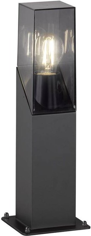 Wofi - Pollerleuchte E27 Wegeleuchten Außen schwarz Aussenleuchten Garten Sockelleuchte, Metall Kunststoff, 1x E27, LxBx...
