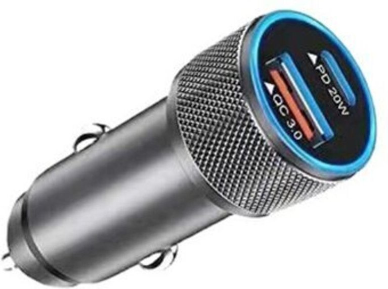 USB-Zigarettenanzünder, usb c pd 20 w Schnelllade-Autoladegerät, usb a QC3.0 Ganzmetall-USB-Zigarettenanzünder-Ladegerät...