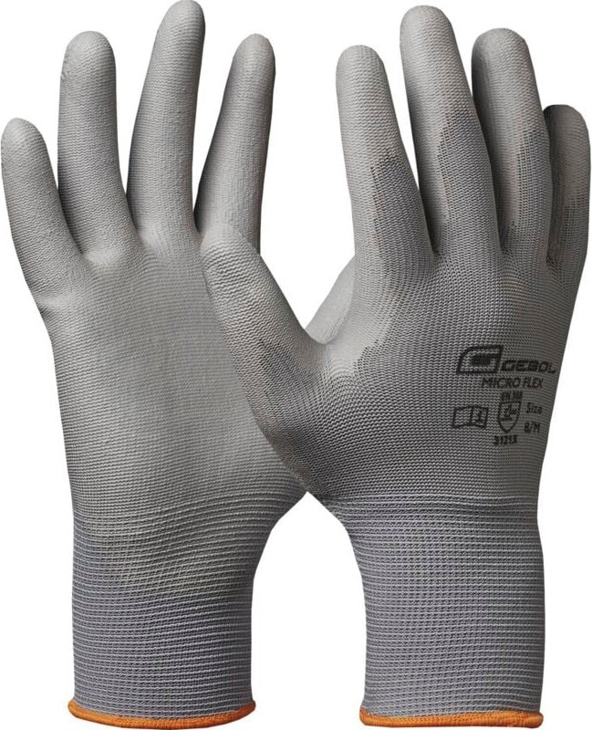 Thumbnail - Arbeitshandschuh micro flex 8 ii 100 % Polyester grau