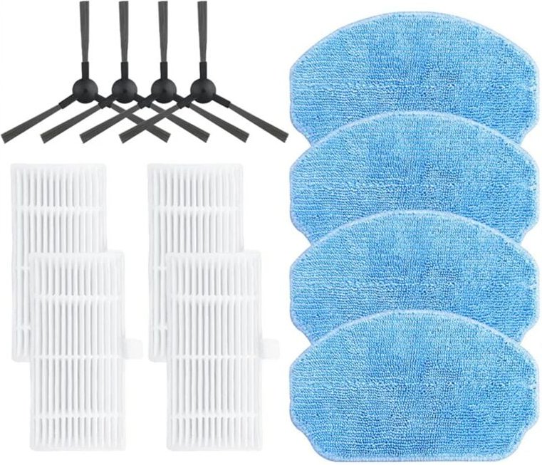 Für Vcr04W Seitenbürste Hepa-Filter Mopp Tücher Lappen Roboter-staubsauger Zubehör Ersatzteile