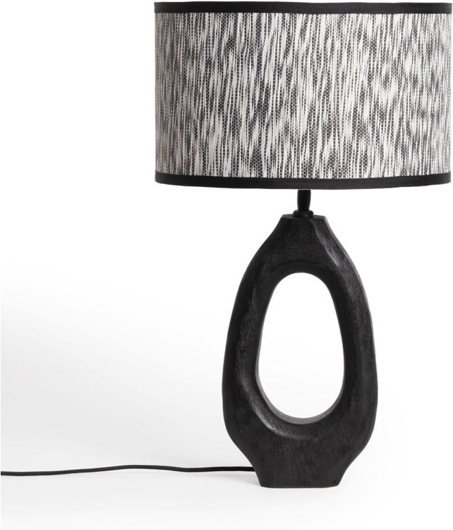 Tischlampe Holz Black Darshan ILUZZIA