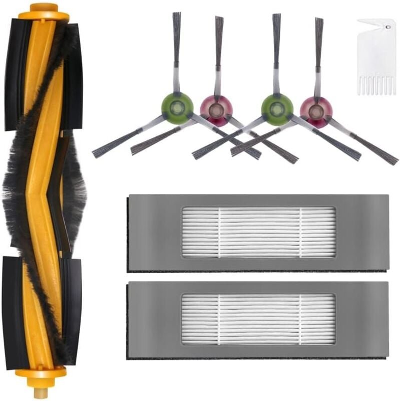 8 Stück Zubehör für Ecovacs Deebot Ozmo 950/920/N7/N8/N8+/T8/T8+/T8 AIVI/T8 AIVI+/T9/T9+ Staubsauger, 1 Hauptbürste, 2 F...