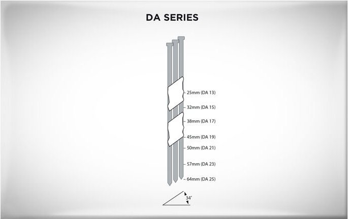 Nägel da 63,5 mm Hell Senco 4000er Packung - DA25EPB
