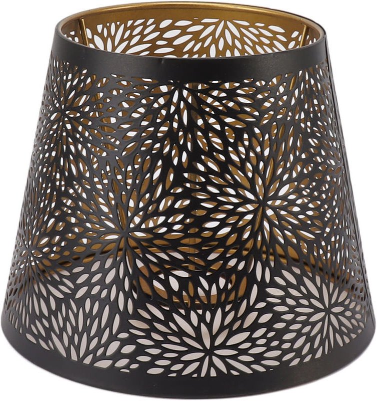 Metalllampenschirm, E26/E27-Fassung, durchbrochenes Waldbaum-Design aus dekorativem Eisen, mit goldenem Innenmotiv, für ...