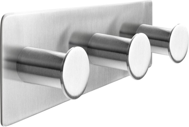 Powerbutton Hakenleiste Classic Edelstahl, chrom, rostfrei Ablagen & Badregale - Tesa