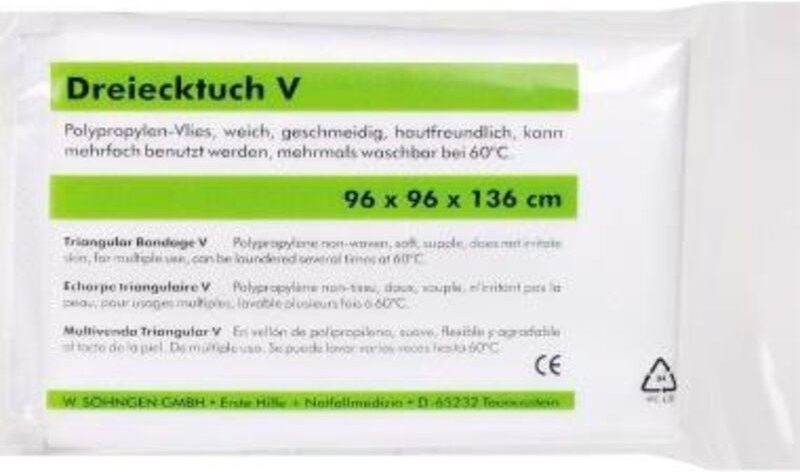 Dreiecktuch ® v 96 x 96 x 136 cm (b x h x t) Polypropylen Vlies weiß