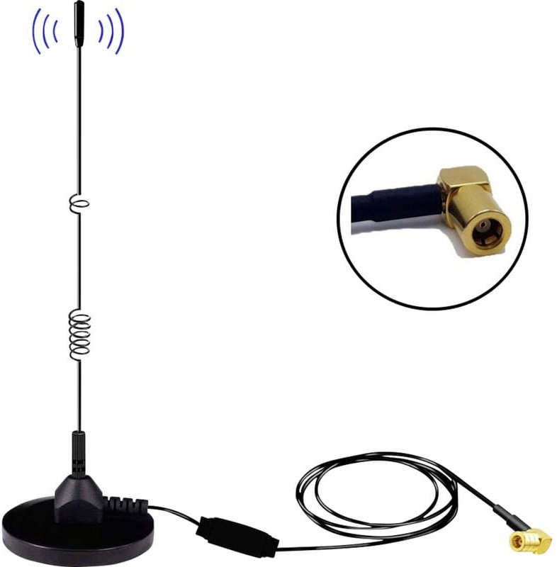 MAG31 dab+ Magnetfußantenne + Verstärker Band iii, 3m Kabel + SMB-Stecker dab+ Magnetfußant - Albrecht