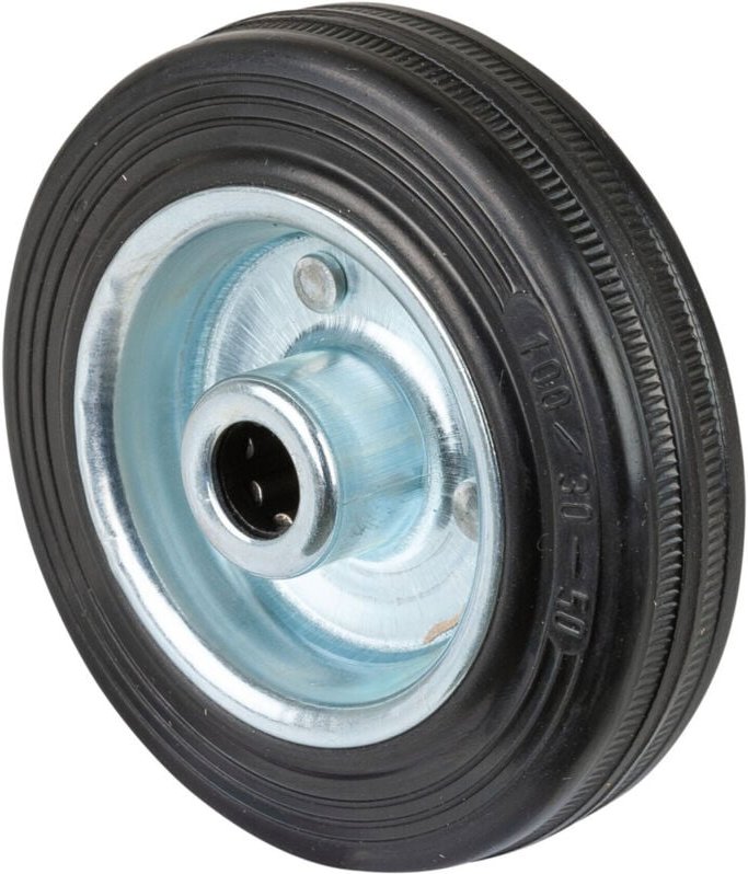 BS ROLLEN Gummirad 100mm Stahlblech Rollenkorblager