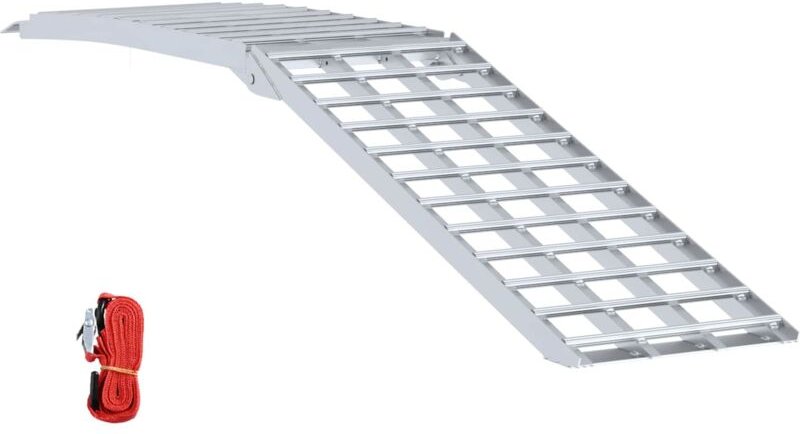 Motorradrampe 680 kg Silber 680 kg Aluminium vidaXL