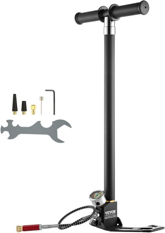 Mophorn - vevor PCP-Handpumpe, 4-stufig, 30 MPa 4500 psi Hochdruck-PCP-Luftgewehr-Füllbügelpumpe mit Öl-Feuchtigkeitsfil...