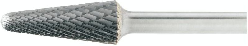 Lukas - HM-Frässtift Form l Rundkegel Kopf ø 10 mm Länge 20 mm Zahnung 7