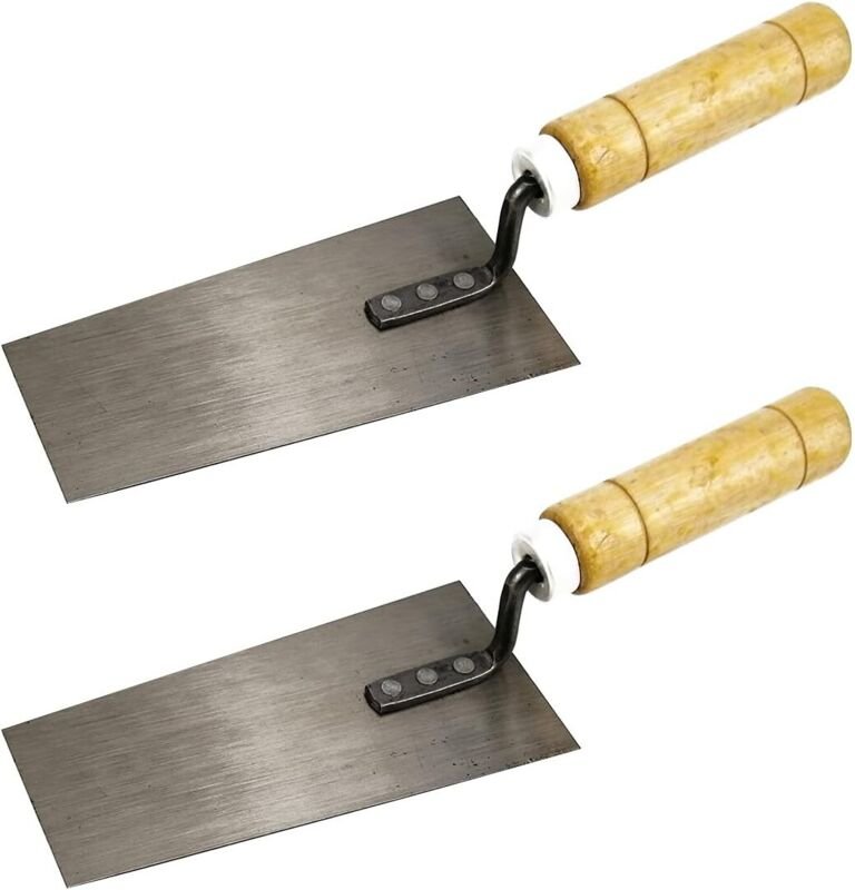 Thumbnail - TAIZER 2-teiliges Trapezkelle-Glättekelle aus Edelstahl mit Holzgriff, unverzichtbare Gipskelle, Gipsspachtel, unverzich...