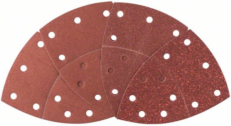 Accessories 2607017112 Multischleifpapier-Set mit Klett, gelocht Körnung (num) 40, 80, 120, 1 - Bosch