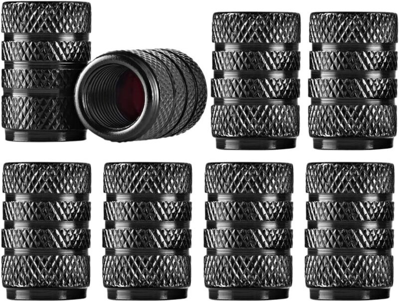 Ventilkappen – 8 Stück Autoreifen-Ventilkappen, Ventildeckel, Ventilschaftkappen für Autos, SUVs, Motorräder, Fahrräder ...