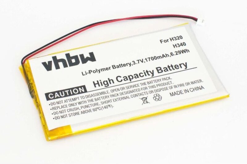 Thumbnail - vhbw Akku kompatibel mit Iriver H110, H120, H140, H320, H340 MP3-Player Musik Player (1700mAh, 3,7V, Li-Polymer)