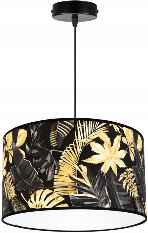 Deckenhängelampe, Lampenschirm, Goldene Blumen, Led