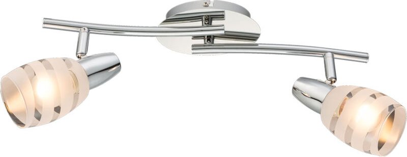 Globo - Decken Lampe Leuchte Beleuchtung Metall Chrom Glas Spots Beweglich Schlaf Zimmer