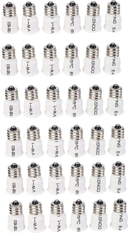36-Pack E12 Bis E14 Weiße Birne Konverter led Licht Halter Lampe Adapter Sockel Wechsler Hohe Qualität