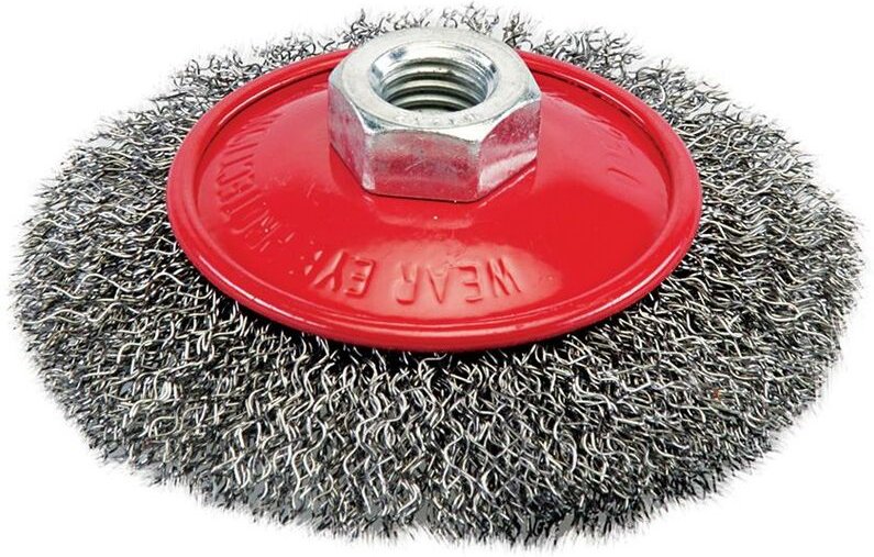 Stahldraht-Scheibenbürste, gewellt 100 mm