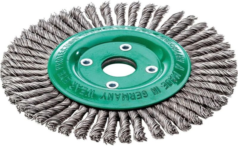 Lessmann Pipelinebürste Edelstahl 125x6mm gezopft 0,5mm