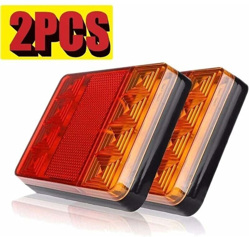 Thumbnail - 2 Stück Anhänger-Rücklichter, LED-Rückbeleuchtung, Bremsleuchte, wasserdicht, universelle Signalanzeige für lkw, Wohnwag...