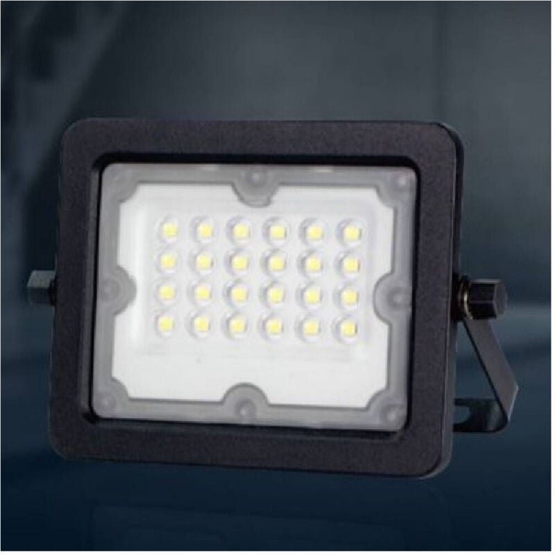 Trade Shop Traesio - Trade Shop - LED-Strahler Slim Projektor Outdoor Schwarz 20W IP65 Licht 4000K 6500K 3000K FS20W-N -