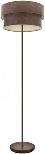 FOOT deSmile FABRILAMP mit braunem Metall Doppelmodell Smile FABRILAMP