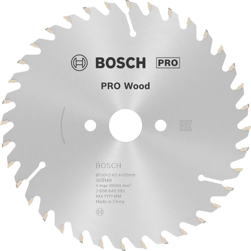 Pro Wood Kreissägeblatt, 150 x 2,4 x 20 mm, T36 - Bosch