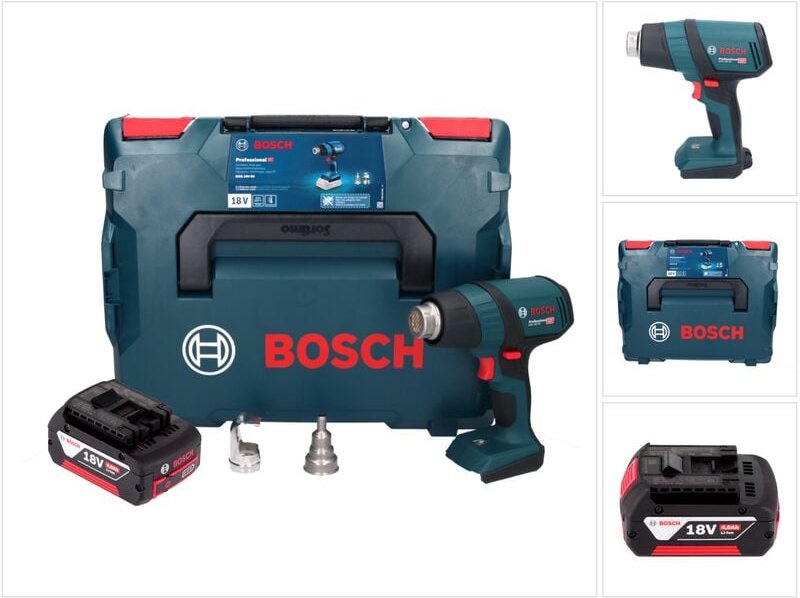 Thumbnail - Bosch GHG 18V-50 Professional Akku Heissluftgebläse 18 V 300° C / 500° C + 1x Akku 4,0 Ah + L-Boxx - ohne Ladegerät