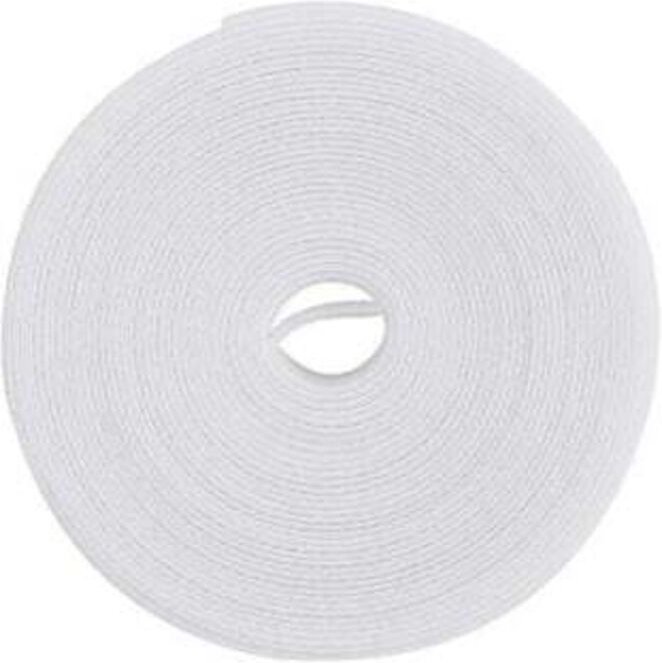 Kabelbinder, wiederverwendbare und vielseitige Kabelbinder für das Kabelmanagement, 5 m x 1,2 cm, weiß