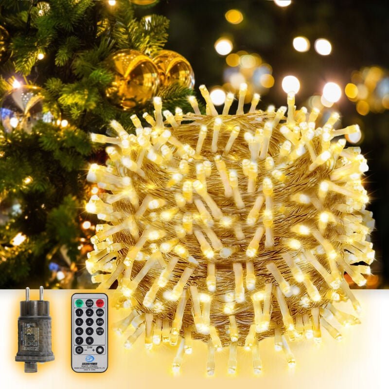 LED Lichterkette Weihnachtsbaum LED Weihnachtsdeko 20m 300 LED, 8 Modi und Memory-Funktion, Spritzwassergeschützt