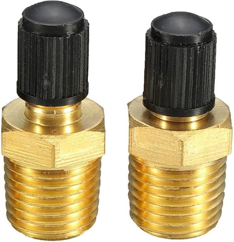 1/4 Zoll NPT vernickelte Messing-Schrader-Kompressortank-Füllventile