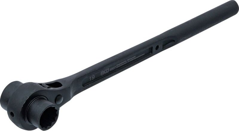 Gerüstbauer-Knarre runder Schaft sw 19 x 22 mm