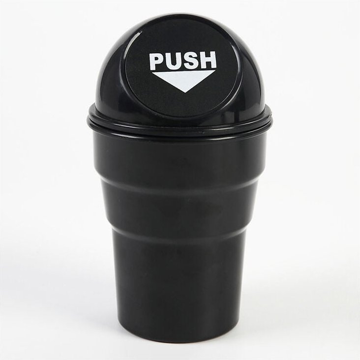 Memkey - Kfz-Getränkehalter, Mülleimer, kleiner Mini-Mülleimer, Auto-Mülleimer, Mülleimer für Auto, Büro, Zuhause (schwa...