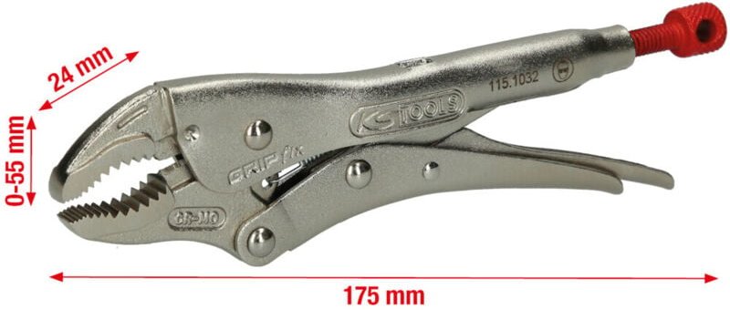 Ks Tools Gripzange, 55 mm, 175 mm