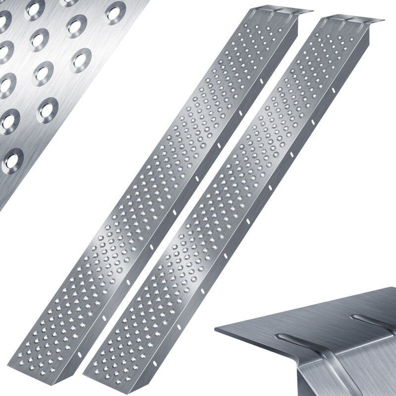 2X Auffahrrampe 400kg Verladerampe Verladeschiene verzinkter Stahl Antirutsch 200kg Pro Stück Max 400kg Pro Paar 2x Auff...