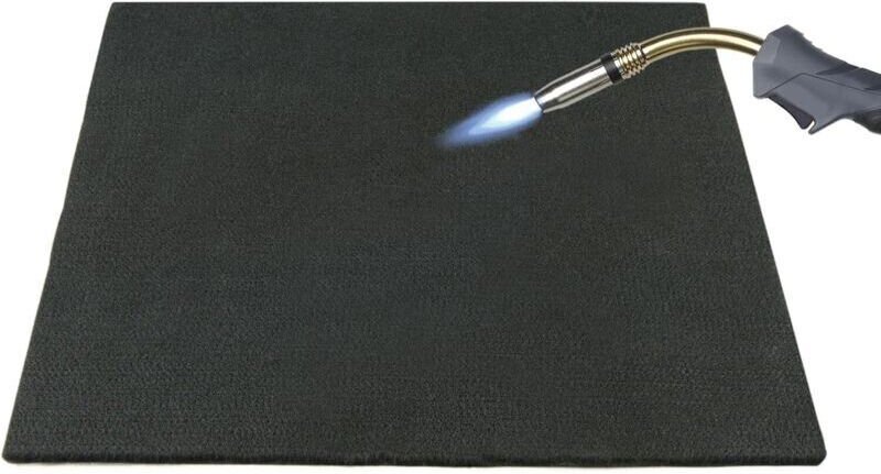 Feuerfeste Matte 30 x 30 cm, feuerfest, wärmeisolierend, hitzebeständig, schwer entflammbar, 4–5 mm dick, Schweißmatte f...